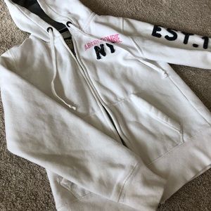 White Abercrombie Hoodie